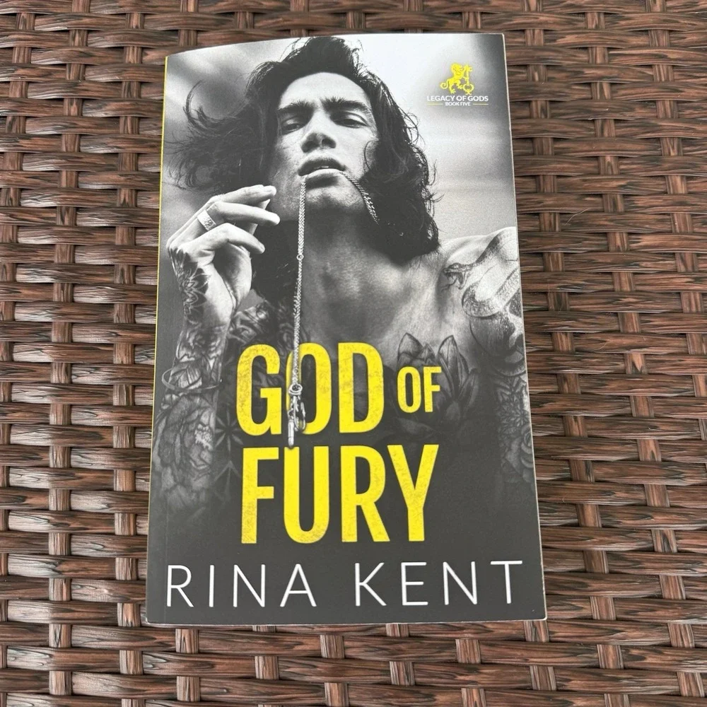 God of Fury 2023 Dark MM College Romance Legacy of Gods TPB Novel Rina Kent OOP
